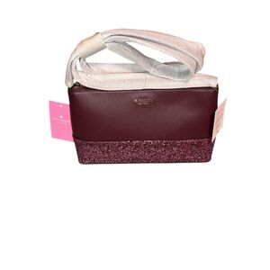 Kate Spade Cherrywood Flash Glitter Fabric Mixed Mat Crossbody Bag NWT $279